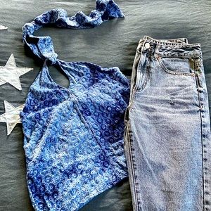 Tie dye halter top